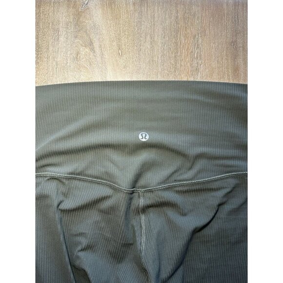 Lululemon Ribbed Align High Rise Pant 25" in Army Green Size 8 - Picture 6 of 6